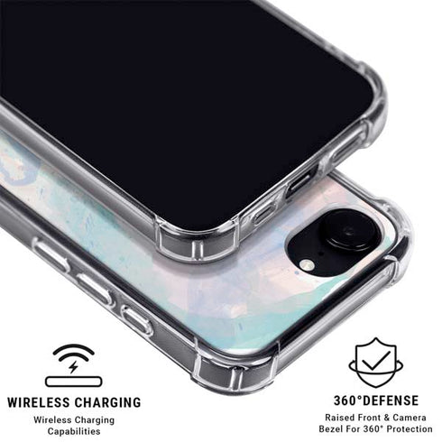 Rose Quartz & Serenity Splatter iPhone 16e Clear Case
